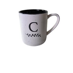 DWELL STUDIOS Letter C Monogram Large Stoneware Coffee Mug